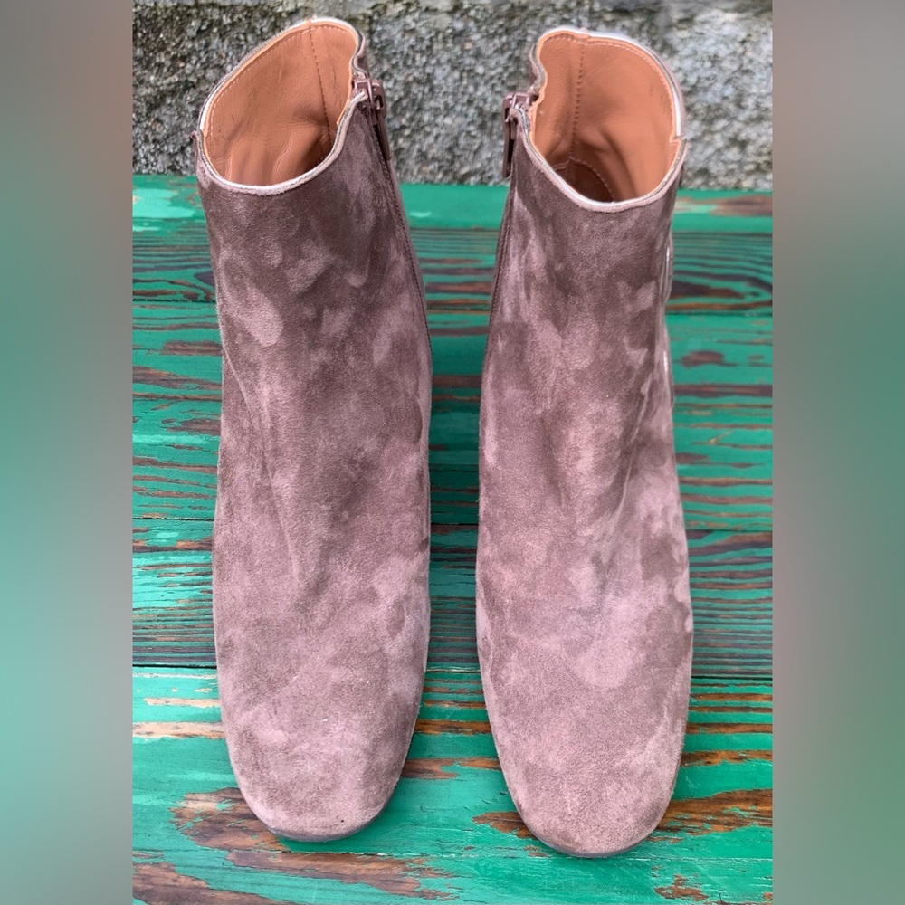 Brenda Zaro Womens Leather Suede Block Heel Tania Boots Size 7.5 US Tan Spain - Picture 2 of 16